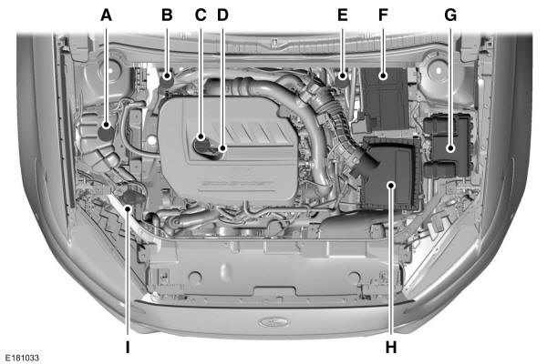 Vista geral debaixo do capot - 1.5L EcoBoost